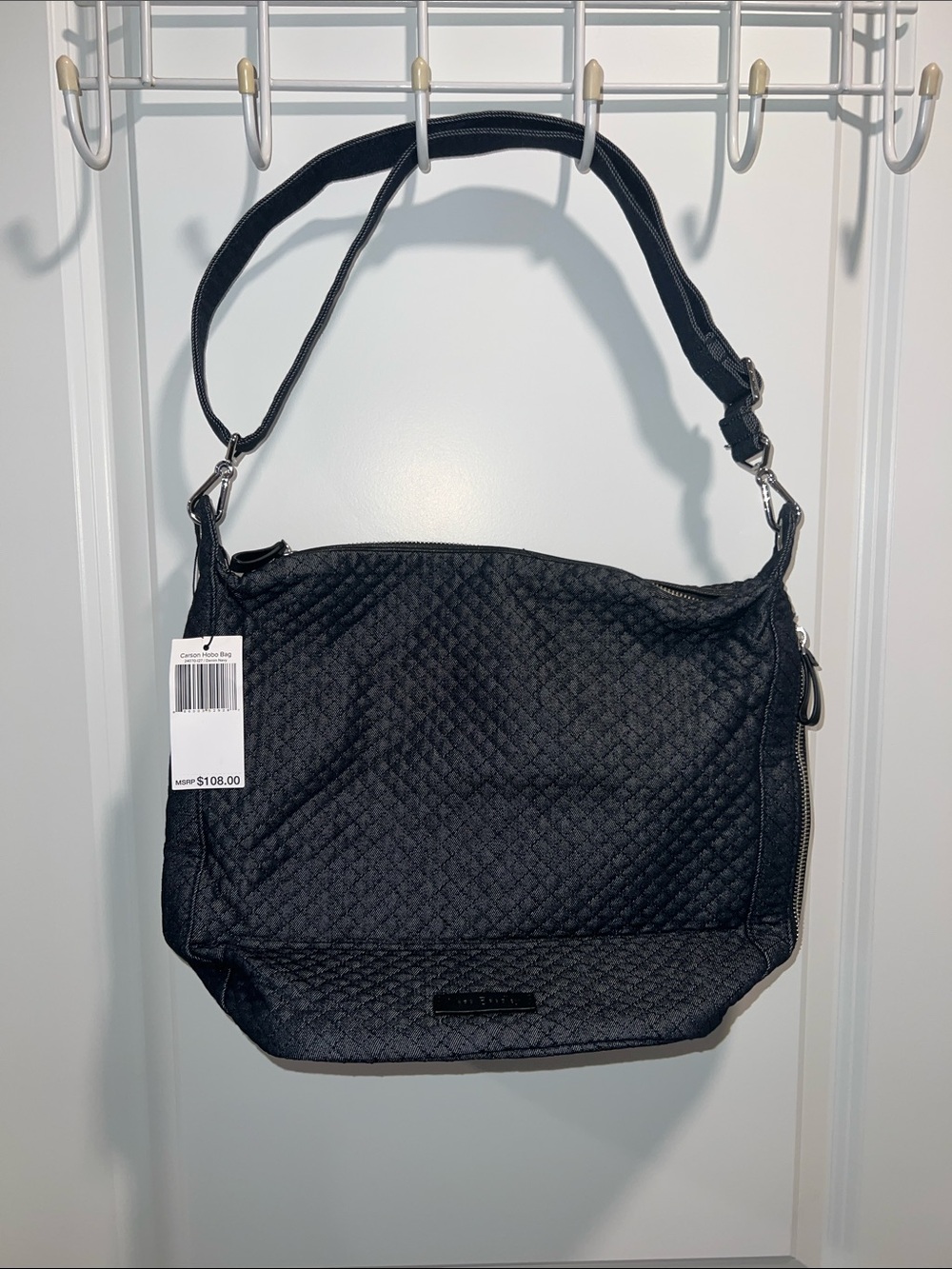 Vera Bradley Carson Hobo Crossbody  Bag in Denim Navy NWT